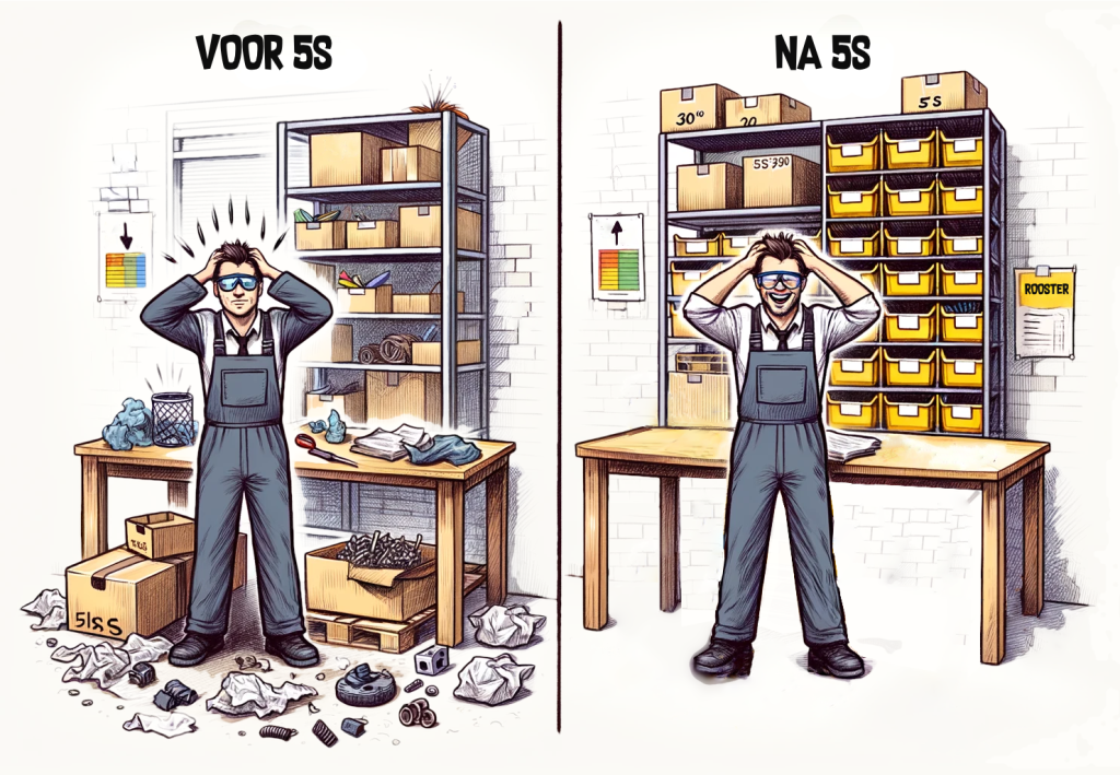 Before and after 5S