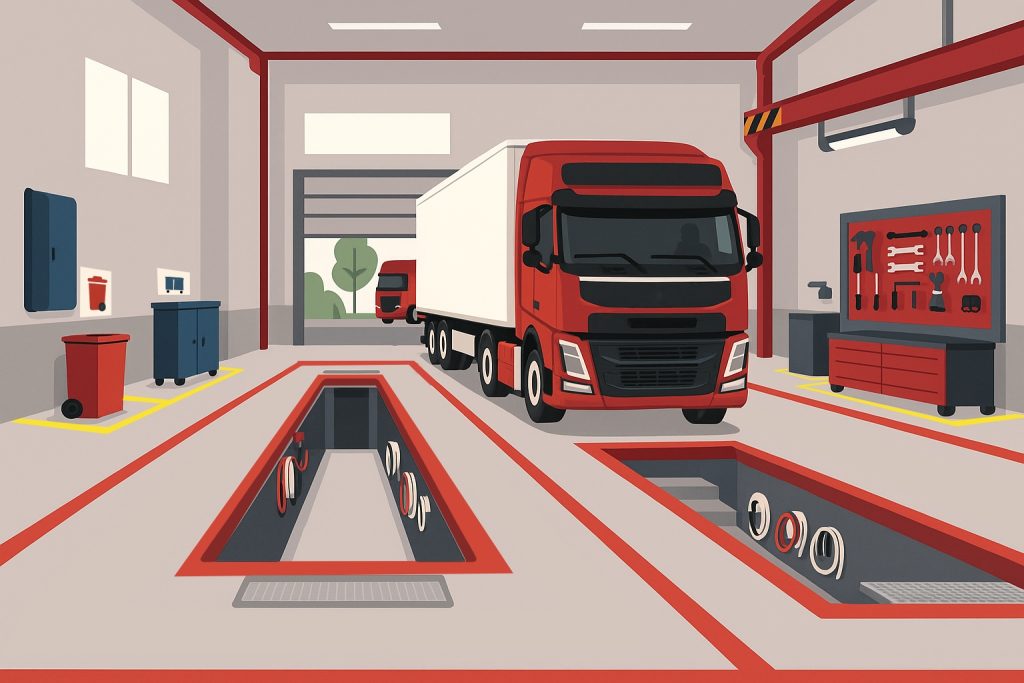 5S bei LKW-Händlern visueller Arbeitsplatz